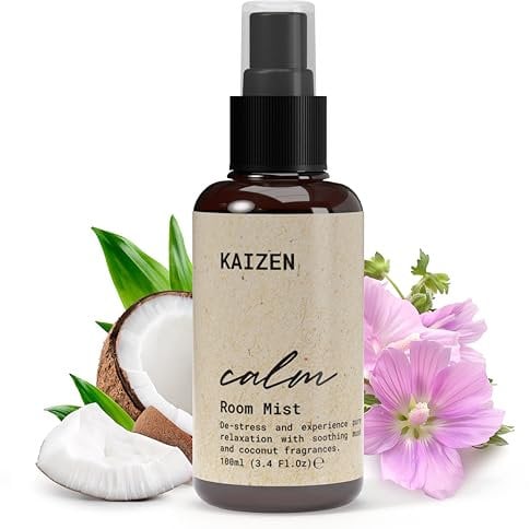 KAIZEN Profumatore per Ambienti Spray - Profumo Spray Ambiente Rilassante per Casa - Deodorante Ambiente Rinfrescante - Idea Regalo per Ogni Occasione, 100ml (Cocco e Muschio)