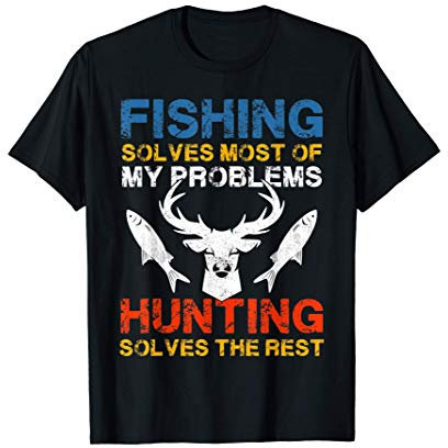 Vintage Retro Fischerei & Jagd Geschenke für Jäger T-Shirt