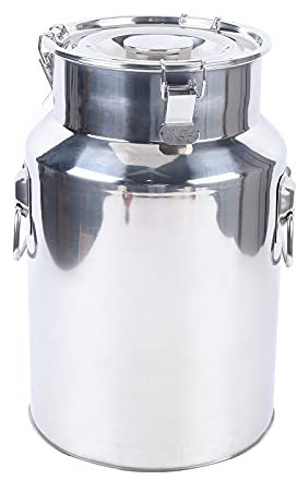 Denest Edelstahl-Fass mit Silikon-Dichtungsdeckel, Ölspeicherbehälter aus Edelstahl, Milchkübel, Gärbehälter aus Edelstahl, 18 l.