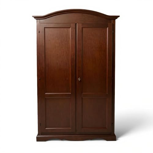 Mar.c.a. Design - Schrank mit 2 Türen und Hut aus Pappelholz, Farbe Nussbaum, für den Innenbereich, Kunst Povera Made in Italy - Maße 107 x 105 x 197 cm