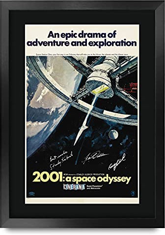 HWC Trading FR A3 2001 A Space Odyssey Geschenke Geduckter Poster Signiertes Autogramm Foto für Fans von Film Memorabilien - A3 Framed