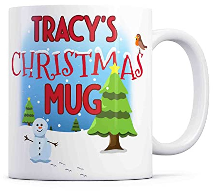 Tracy's Christmas Mug. Festive Mug for Tracy. Perfect Present for Xmas.