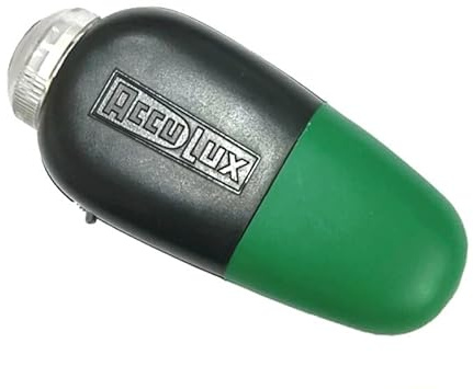 AccuLux 405286 - Akku-LED-Leuchte LED 2000, Ladbar im Retrodesign. Zeitloser Klassiker mit modernster LED-Technik. Schwarz mit grüner Kappe