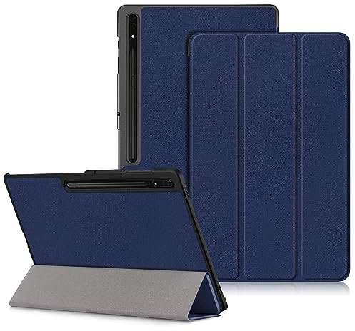 DINGGUAGUA Custodia per Samsung Galaxy Tab S10 Ultra /S9 Ultra /S8 Ultra 14.6 Zoll SM-X920/X926B/X910/X916B/X918U/X900/X906 Tablet,Cover con Funzione Supporto e Auto Sveglia/Sonno,Blu scuro