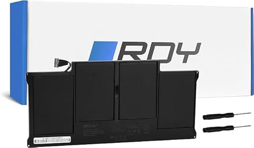 RDY Batteria A1496 A1405 A1377 per Apple MacBook Air 13 A1466 A1369 (2010, 2011, 2012, 2013, 2014, 2015, 2017) (Capacità: 46 Wh / 6000 mAh 7.6V Li-Polymer)