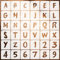 36stk Buchstaben Schablonen Set zum Malen, Buchstaben und Zahlen Schablone mit Metallring Wiederverwendbar Alphabet-Schablonen für Wand Tafel Stoff Holz Schilder Stein Pflanze (10,2cm)