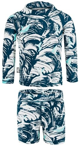 JAN & JUL UV Protective Long Sleeve Boys Bathing Suit, Quick-Dry (4T, Waver Rider)