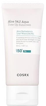 COSRX Aloe 54.2 Aqua Tone-up Sunscreen SPF 50, Hydratierender, getönter Sonnenschutz für empfindliche Haut, UV-Schutz, Non-greasy, tinted sunscreen, Korean sunscreen, Korean Skincare