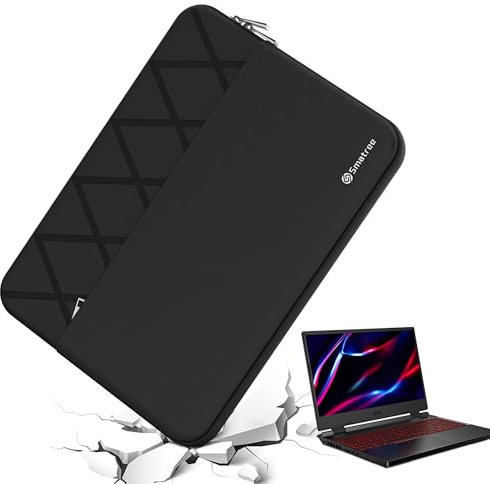 Smatree 15.6 inch Laptop Sleeve for Acer Nitro 5 AN515-46-R0EQ, Nitro 5 AN515-58-552Y/78BT/781P/71J9/74TL, Acer Protective Laptop Case with Pocket, YKK Zipper, Patended Shockproof Design (E612)