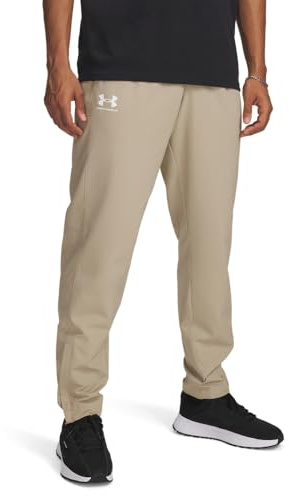 Under Armour Pantalon coupe-vent tissé Rival pour homme, (299) City Kaki / Noir / Noir, Taille L