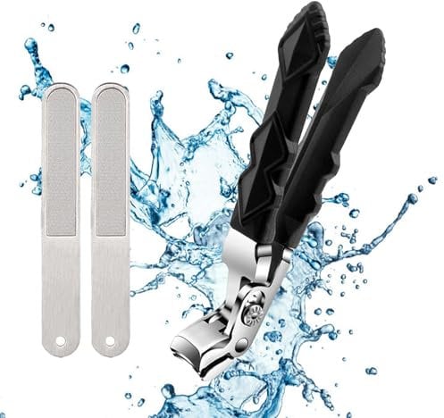 Outfany Clipmaster Pro Nail Clippers, Professional Nail Clippers, Portable Ultra Sharp Nail Clippers, Professional Nail Extra Large Heavy Duty Toe Clippers for Thick Nails and Ingrown Toenails