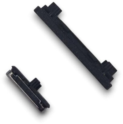 jbTec Lautstärke EIN/Aus Tasten Set kompatibel mit Google Pixel 5 - Ersatz Buttons Knöpfe Power Volume On, Farbe:Schwarz (Just Black)