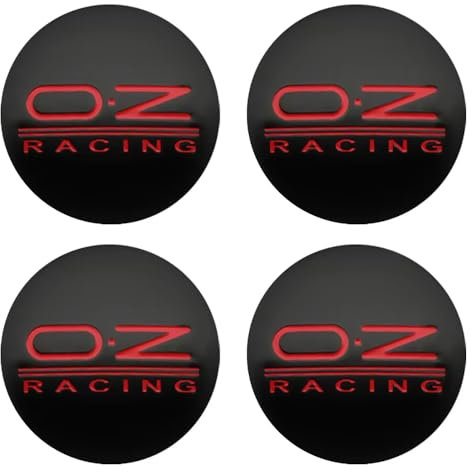 ASEUOG 4 Pièces 56mm Auto Cache-moyeux Autocollants pour OZ Racing Pneus Jantes Accessoires,B