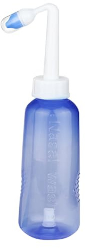 UPKOCH Nasenreinigungswerkzeug aus Kunststoff mit Festem Griff Nasenspülflasche 500ml zur Sanften Reinigung der Nasenhöhle Blau für Erwachsene und Kinder für Alltag