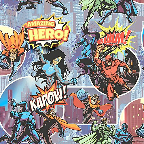 Muriva L31501 Heroes Wallpaper - Multi-Colour