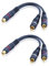 SIENOC 2Stück Cinch Y Kabel Cinch Splitter RCA Y Adapter Kabel 15cm AV Audio Kabel Cinch Verteiler für Subwoofer, Lautsprecher Heimkino