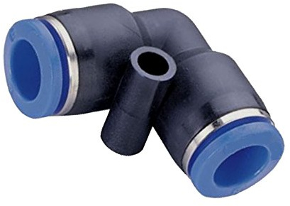 1 x Elbow Connector 6mm Speed Push Fit for Pneumatic Air, Water & Fuel Hoses