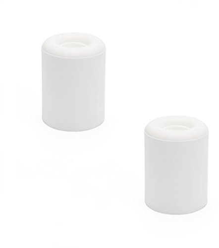 Sossai® 2 x Türstopper NTS | Modell: Ralf | Höhe: 38mm | Ø: 30mm | Farbe: weiß | Zum Schrauben (Inkl. Befestigungsmaterial) | Bodenmontage
