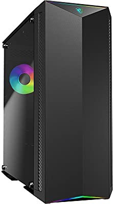 MSI MPG GUNGNIR 100 Case ATX/EATX, ventola ARGB e controller incluso (Mystic Light), radiatori fino a 420mm, vetro temperato 4mm, airflow ottimizzato, personalizza in 3D, 2x USB 3.0 + HD Audio / Mic