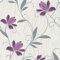 Papiertapete Blumentapete florale Tapete Tapeten Wohnzimmer Livingwalls Styleguide Jung | Silber Violett/Lila Weiß | Rolle (10,05 x 0,53 m) = 5,33 m²