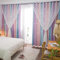 Yancorp Vorhänge für Mädchen, Schlafzimmer, Kinderzimmer, bunt, Fenstervorhang, 160 cm Länge, Raumverdunkelung, Ösen, 2 Schichten (Rosa Lila, B 132 x L 63 cm)