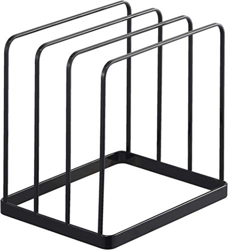 YAMAZAKI 5053 TOWER Tablett-Halter, schwarz, Stahl, minimalistisch, 16 x 19,5 x 19,5 cm (L x B x H)
