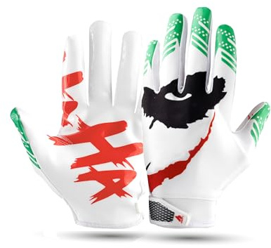 Repsters Guantes de fútbol Jester – Guantes de agarre pegajoso de ajuste cómodo – Guantes de fútbol de rendimiento mejorado para hombre (talla L)