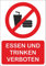 Indigos UG Aufkleber Essen und Trinken verboten - 148,5 mm x 210 mm - Hotel, Firma, Schutz, Kita, Arzt, Praxis - Sicherheit - Warnung