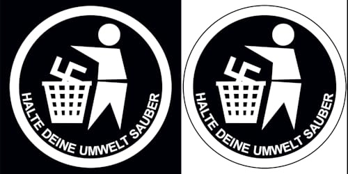 Racker-n-Roll Halte Deine Umwelt SAUBER 5 x Aufnäher + 5 x Aufkleber Pack