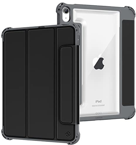 Fintie Hybrid Rugged Armor Hülle für iPad Air 11 Zoll M3 (2025)/M2 (2024), iPad Air 5 2022/4. Gen 2020 10,9 Zoll - Militär Fallgetestete Heavy Duty Schutzhülle Case mit Stifthalter, Schwarz