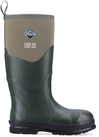 Muck Boots Unisex Chore Max S5 Safety Waterproof Wellington, Moss, 11 Green