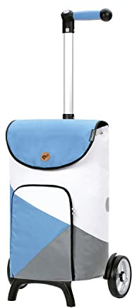 ANDERSEN Einkaufstrolley - Shopper Fun Ester blau 47 L Einkaufsroller,hochwertig,wasserabweisend, Aluminium, Griff ergonomisch, leicht