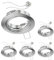 ledscom.de 5 Stück Decken-Einbaurahmen FERE Einbaurahmen chrom matt schwenkbar (LED/Halogen/MR16/50mm) inkl. GU5.3 Fassung
