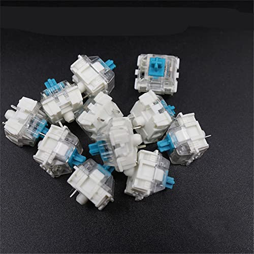 BesDirect 100pcs Switch Keyboard, Interrupteur de Clavier de Jeu Ergonomique, Interrupteur de Remplacement pour Les Prises CIY SMD 3pin Thin pins Compatible avec Le commutateur MX (Bleu)