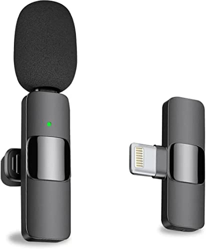 iZEN Wireless Lavalier Microphone for iPhone iPad - Professional Mini Clip-On Lapel Mic for Video Recording, Content Creation, TikTok, YouTube, Streaming, Vlogging & Podcasting