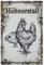 LUCKYLINDE - Wetterfestes 30 x 20 cm Blechschild – Hühner Schild – Hühnerstall Deko Schild, Huhn, Henne, Hahn, Bauernhof Schild