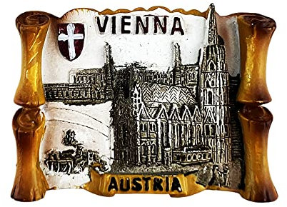 3D Kühlschrankmagnet Wien Österreich Souvenir Geschenk, Kunstharz, handgefertigt, Kühlschrankmagnet, Heim- und Küchendekoration, Kollektion