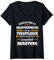 Damen Natürlich führe ich Selbstgespräche - Fusspfleger T-Shirt mit V-Ausschnitt