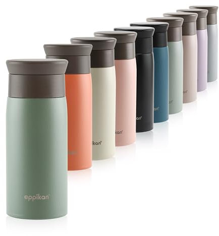 eppikan eppiToGo Mug isotherme, tasse isotherme en acier inoxydable, tasse à café, tasse de voyage 350 ml, 500 ml, avec ouverture hygiénique de 360° pour boire (Xanadu, 350 ml)