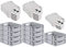 PROREGAL SuperSparSet 10x Eurobox NextGen Grip mit Scharnierdeckel und schwarzen Schiebeschnappverschlüssen, HxBxT 12x30x40cm, 11 L, Grau, Griffe offen, Eurobehälter, Transportbox