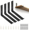 DBREAKS 4 Stk Regalhalterung Schwarze, L-Form Regalhalter, Wandregal Halterung, Heavy Duty Regalhalterung, Regalträger Metall, Für Bücherregale, Schrankregale, Badezimmerregale, Blumenregale,20cm