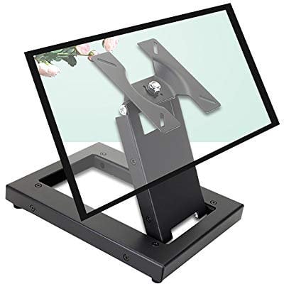 GGZONE TV Wall Mount Table Pedestal TV Bracket, Tabletop Screen Monitor Riser, For 12 To 24 Inch Lcd Computer Screens, Support Hole Distance 75X75,100X100Mm (A) (A) beautiful scenery