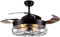 Ventilatore da soffitto retrò Lampada Loft Lampadario ventilatore industriale Ventilatore da soffitto vintage con luce Ristorante americano retrò con ventilatore Silenzioso Telecomando a LED per uso