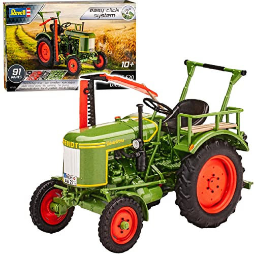 Fendt F20 Dieselroß Traktor Gruen 07822 Bausatz Kit 1/24 Revell Modell Traktor mit individiuellem Wunschkennzeichen