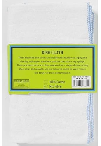 10 pcs Dish Cloth High Absorbent & Quick Dry Ideal for Home & Commerical use (Bow 28 x 25 Cm, Mixed Fiber)
