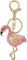 WANLIAN Portachiavi a forma di fenicottero rosa, in lega di strass, oro scintillante, Colore: rosa., Taglia unica