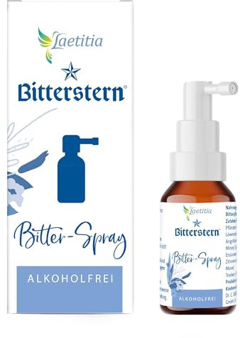 Laetitia Original Bitterstern - Spray amaro composto da 14 erbe naturali di ottima qualità, gocce amare vegane senza alcool, zuccheri aggiunti e conservanti, 20 ml