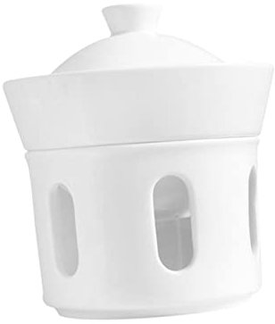 AOKWAWALIY Cocotte en céramique Bol avec crème aux œufs Stockage de pâtes Soupe Récipient rond avec couvercle Tasses à soupe japonaises Tasse à ragoût à la vapeur Blanc Vapeur