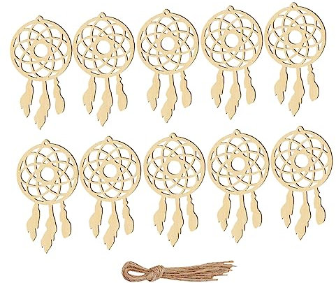 Ciieeo 20st Wandverzierung Traumf?nger Fangtraumnetz Aufgehängt Babypartygeschenk Zweiseitige Uhr Zum Aufhängen Mini-traumfänger Hölzern Indien Amerikanischer Stil Kind