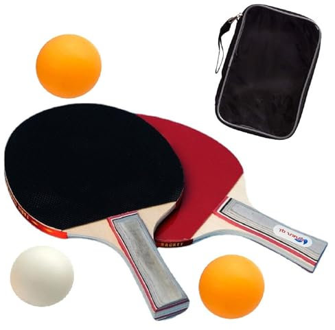 Juego de Tenis de Mesa,Juego de Raquetas de Ping Pong,Calidad Profesional para Ocio y Entrenamiento,Incluir 2 Raquetas de Ping Pong 3 Pelotas Y 1 Bolsa Ideal para Aficionados Principiantes